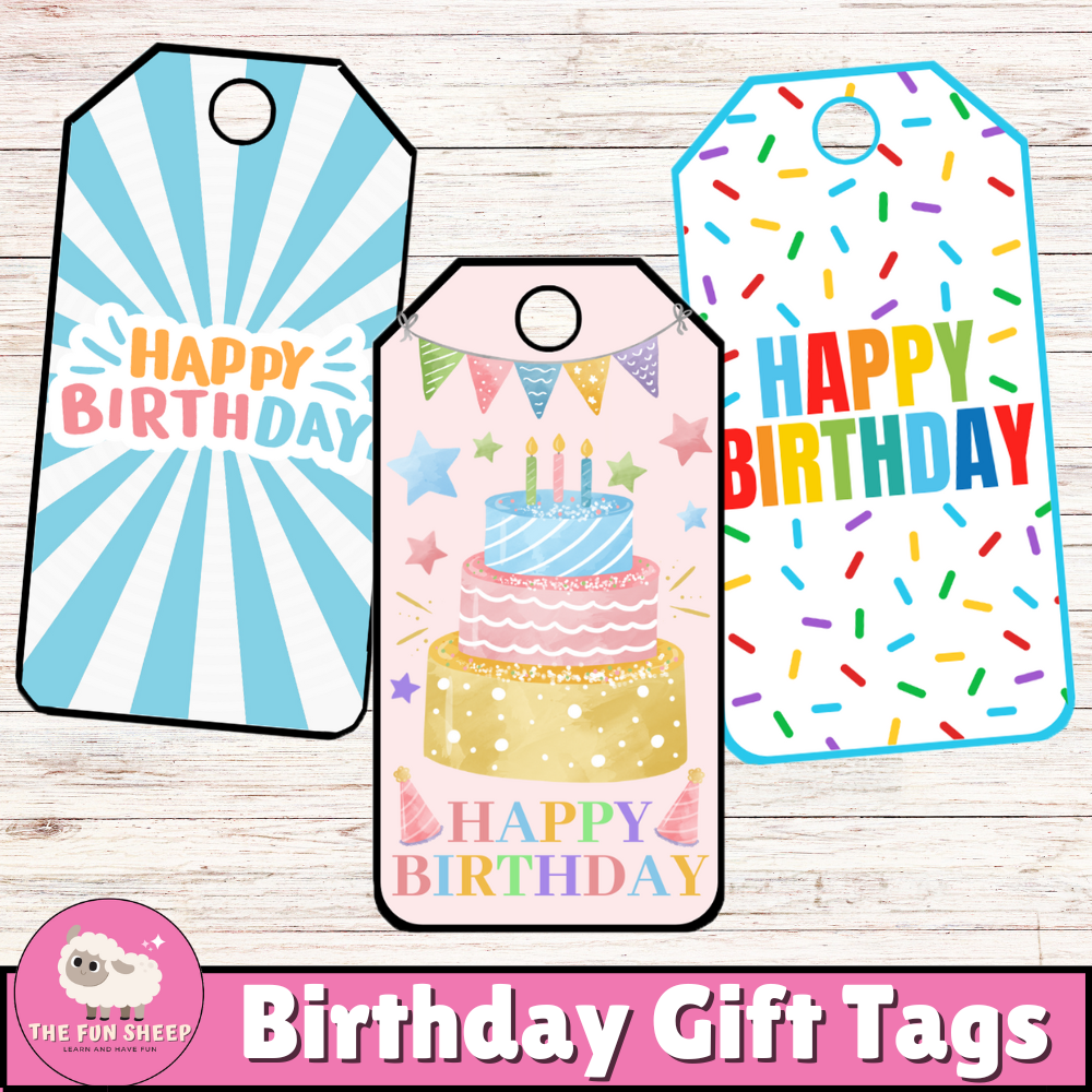 Birthday Gift Tags Happy Birthday Printable Treat Labels For Birthday Party Made By Teachers