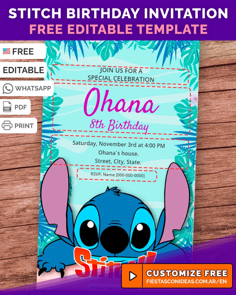 NEW Free Stitch Invitation Templates Print PDF And Digital Sharing
