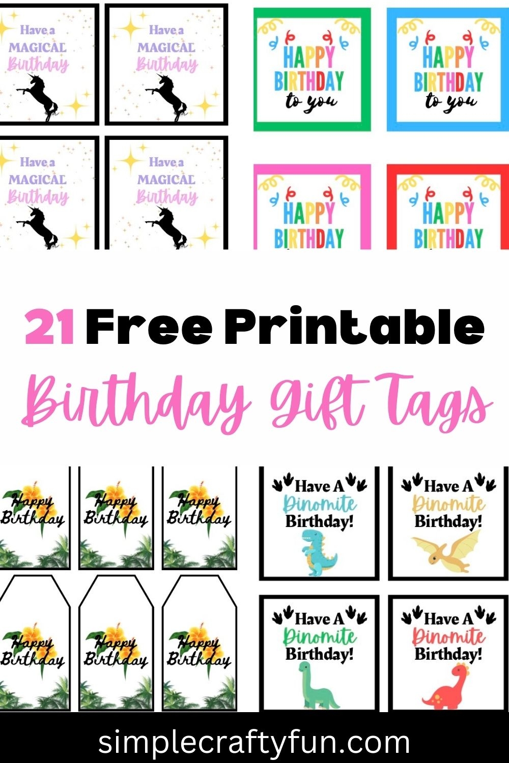 printable birthday gift tags