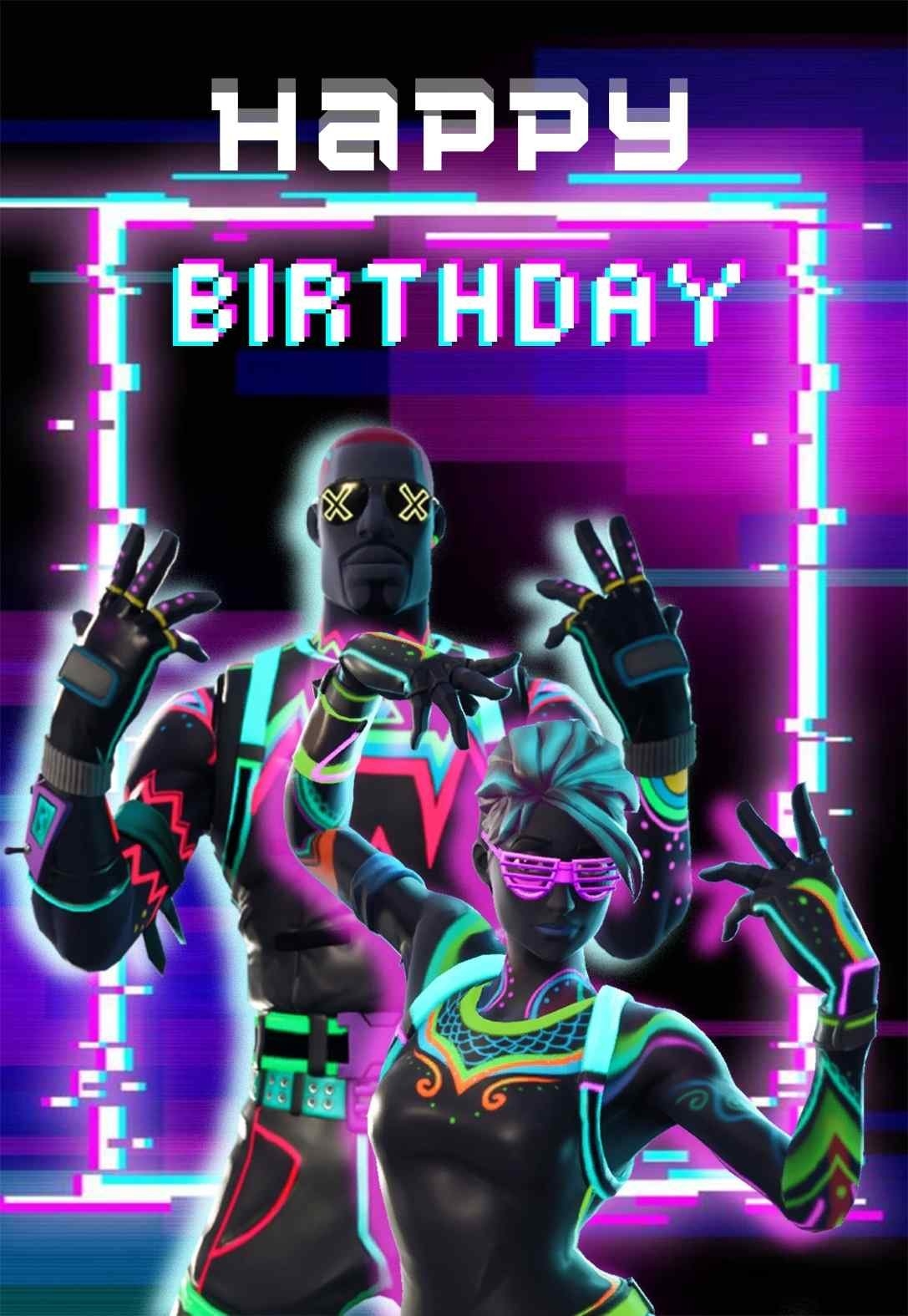 3 Awesome Fortnite Printable Birthday Cards free PRINTBIRTHDAY CARDS