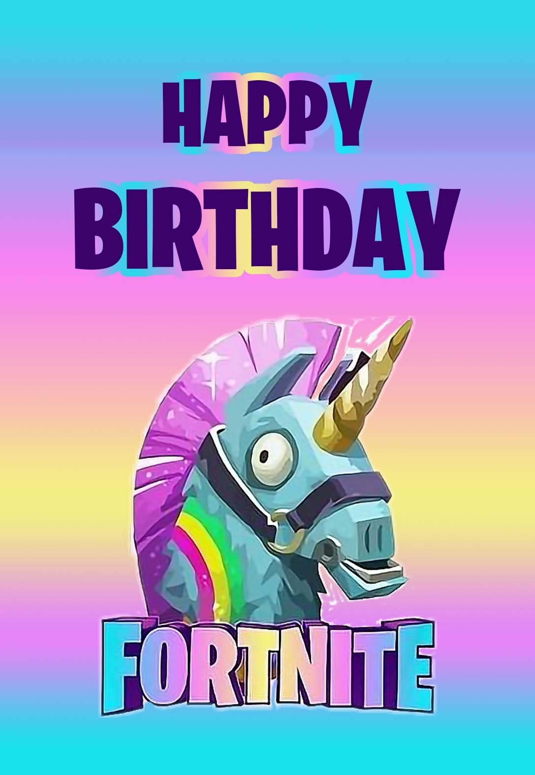 3 Awesome Fortnite Printable Birthday Cards free PRINTBIRTHDAY CARDS