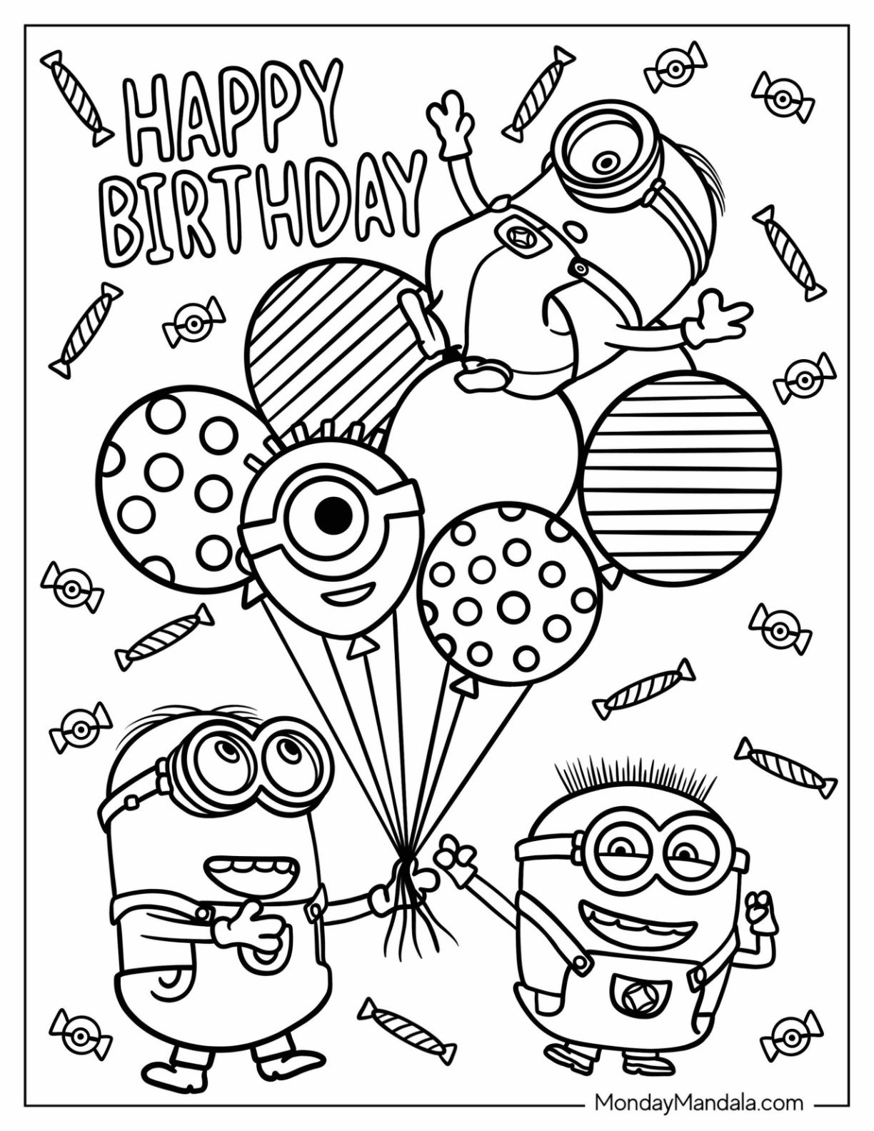 birthday coloring pages printable