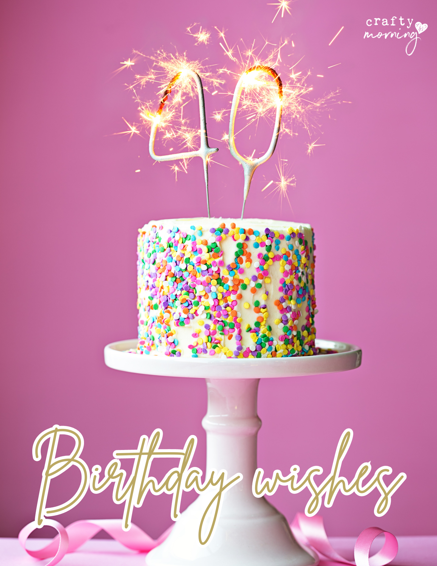 40th Birthday Wishes Crafty Morning