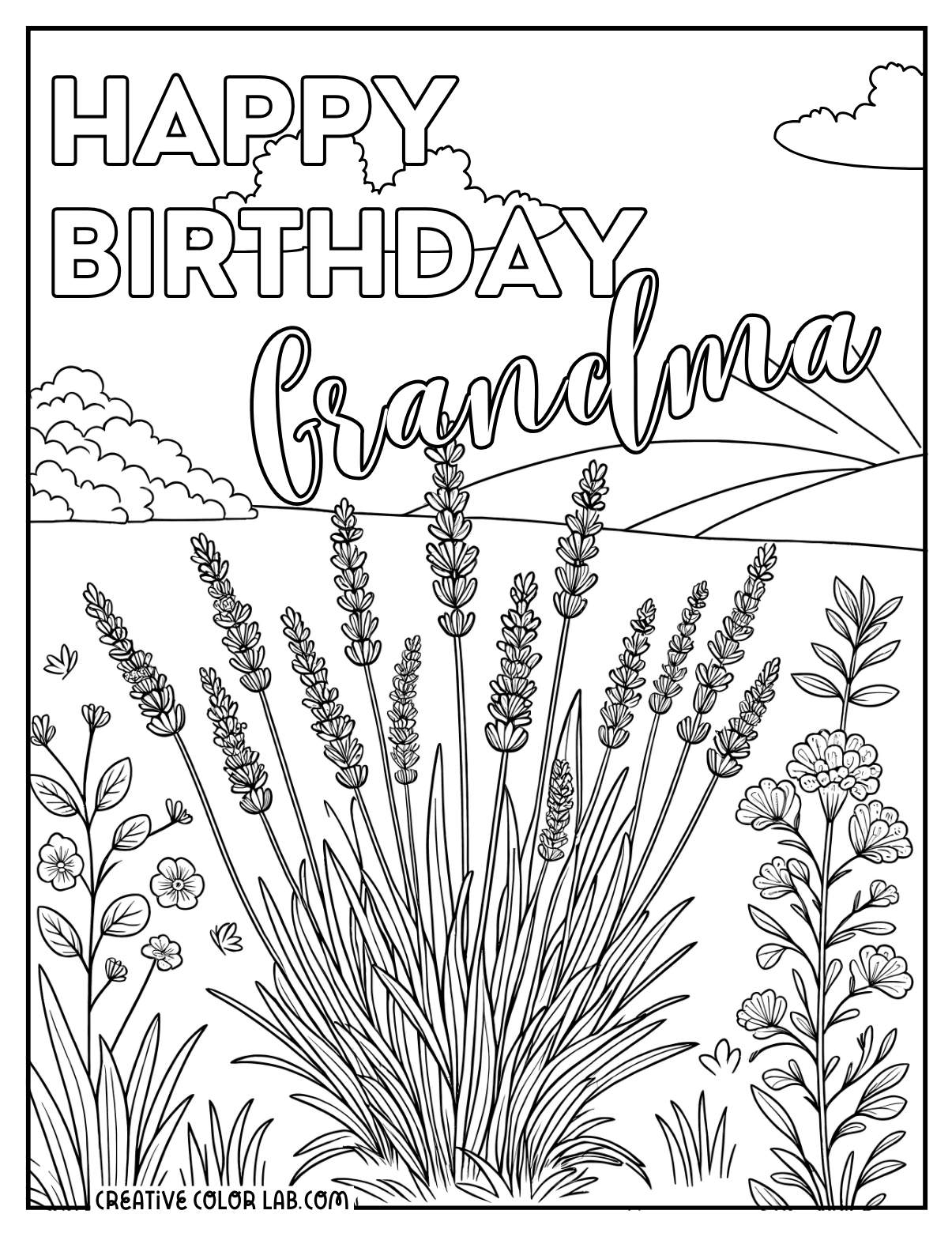 birthday cards for grandma printable