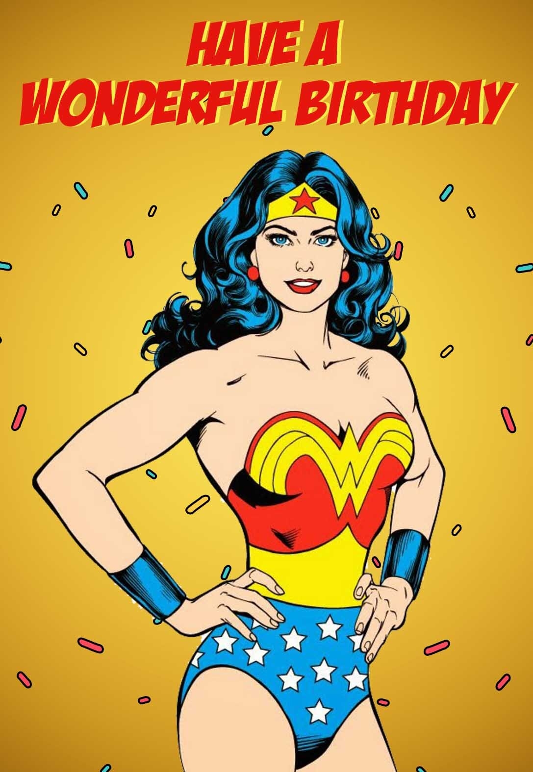 5 Wonder Woman Printable Birthday Cards PRINTBIRTHDAY CARDS