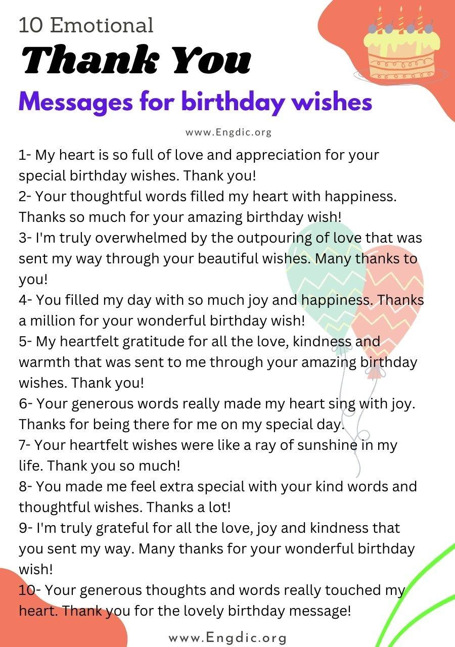 50 Unique Ways To Say Thank You For Birthday Wishes EngDic