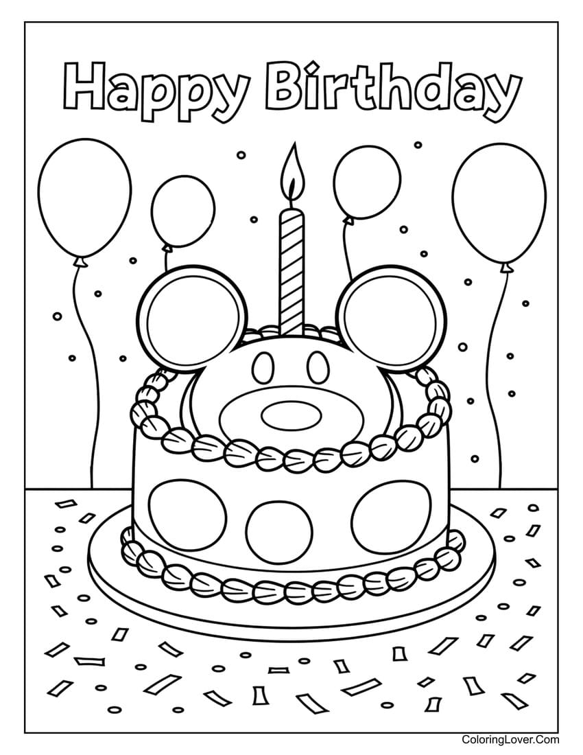 happy birthday printable coloring pages happy birthday printable coloring pages
