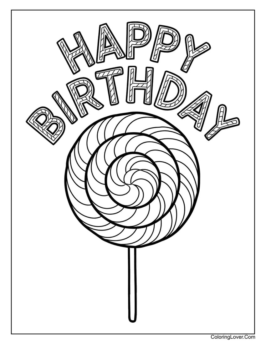 birthday card printable to color birthday card printable to color