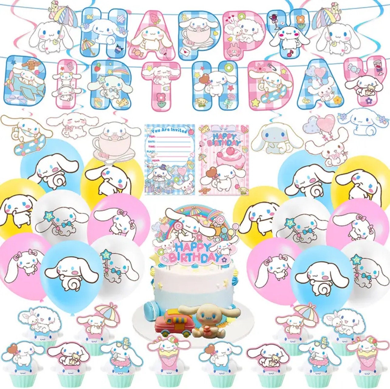 52pc Cinnamoroll Birthday Decorations Etsy