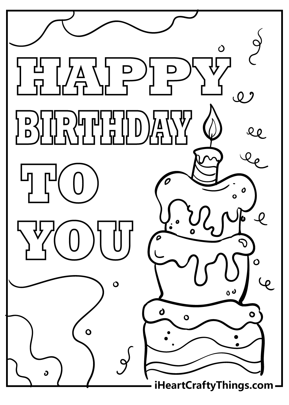 56 Happy Birthday Coloring Pages U0026 Cards 100 Free 