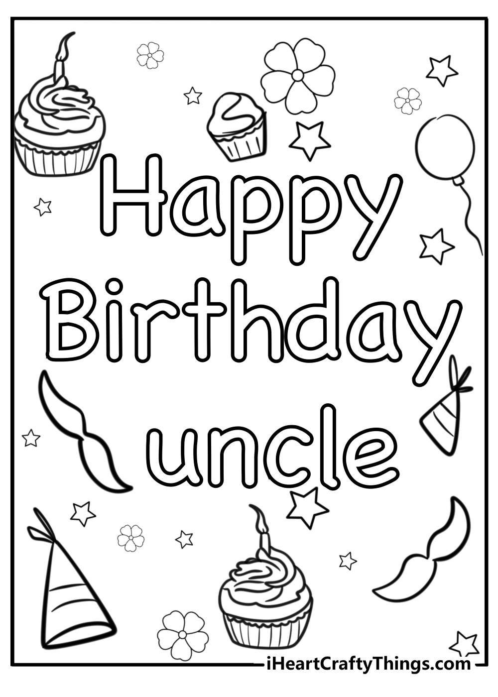 happy birthday card printable coloring