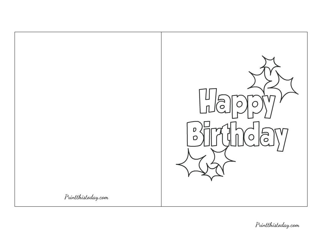 free printable black and white birthday cards
