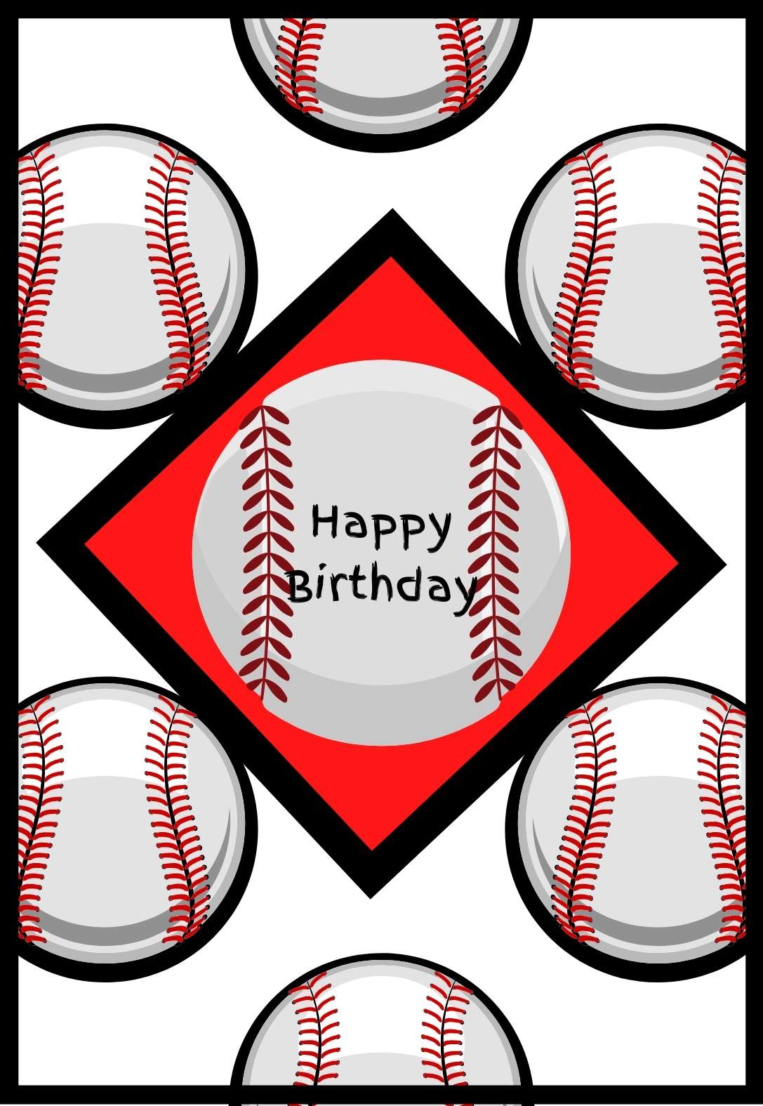 baseball birthday card printable