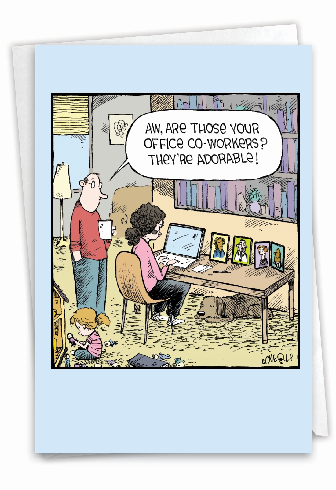 Adorable Co Workers Funny Birthday Greeting Card