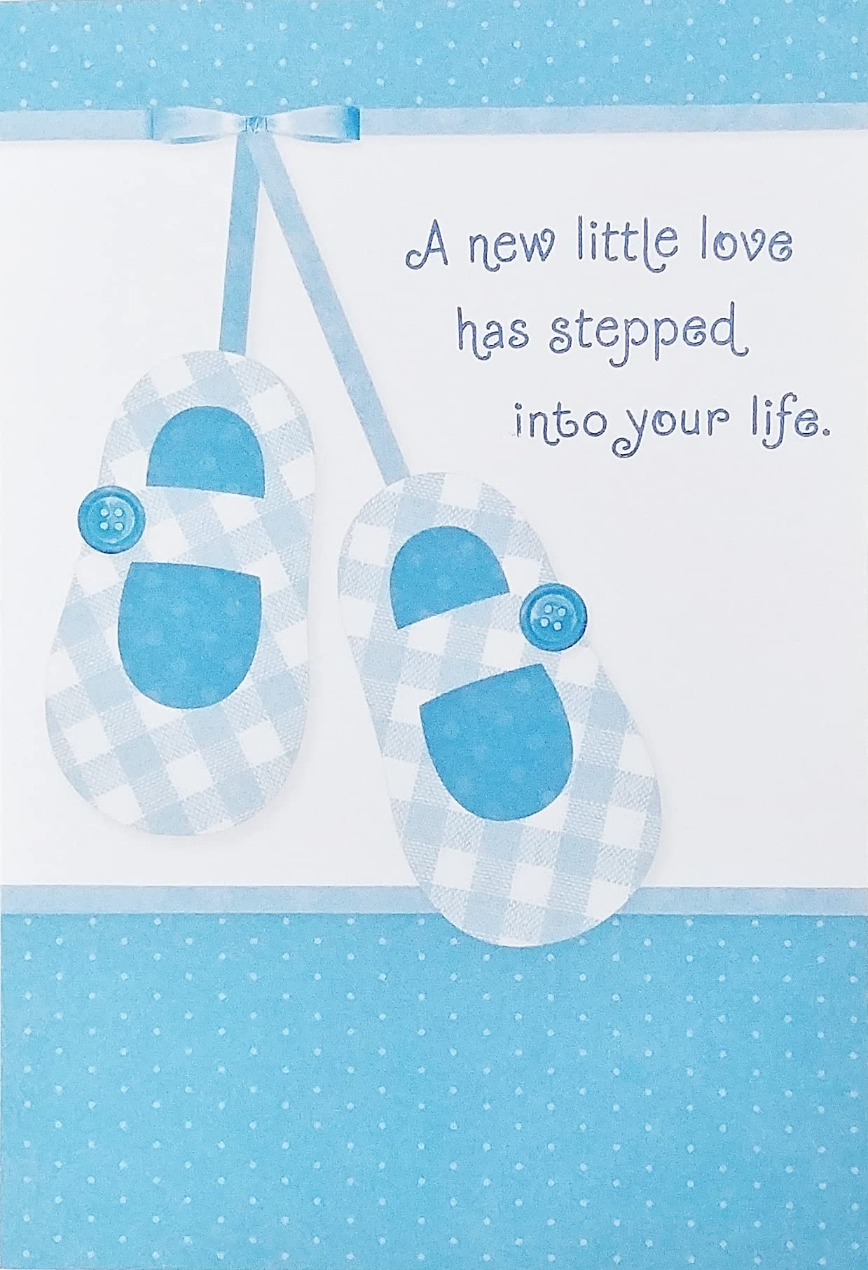 Amazon A New Little Love Has Stepped Into Your Life Congratulations On Birth Of Your New Baby Boy Son Greeting Card Office Products
