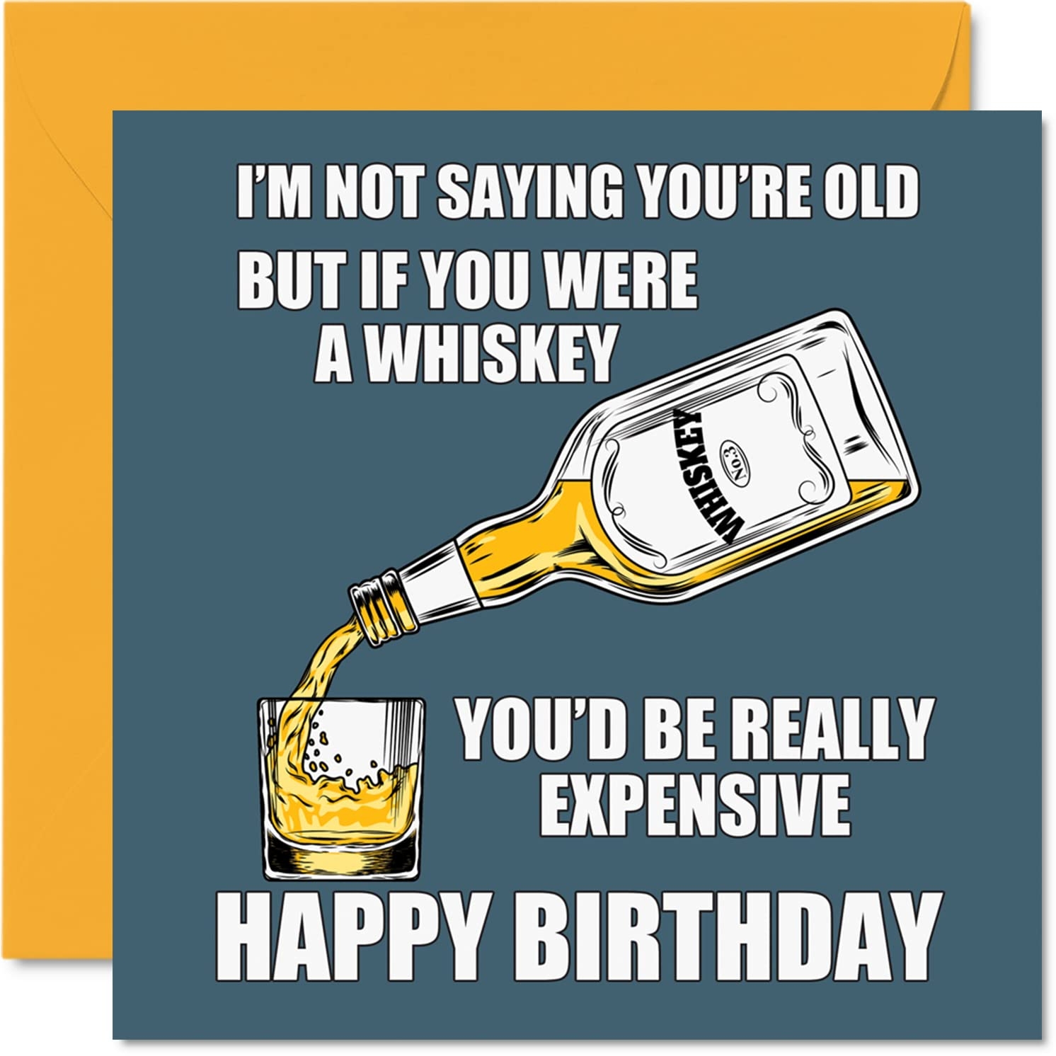 Amazon Funny Birthday Card For Men U0026 Women Whiskey Themed Rude Humor Greeting 40th 50th 60th 70th Birthday Card For Dad Mom Brother Sister Friend Husband Grandma Grandpa 5 7