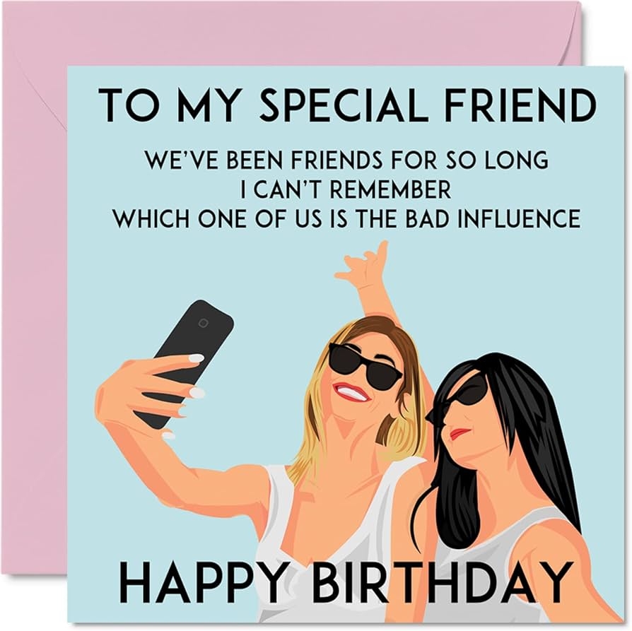 Amazon Funny Birthday Cards For Women Her Selfie Friends 