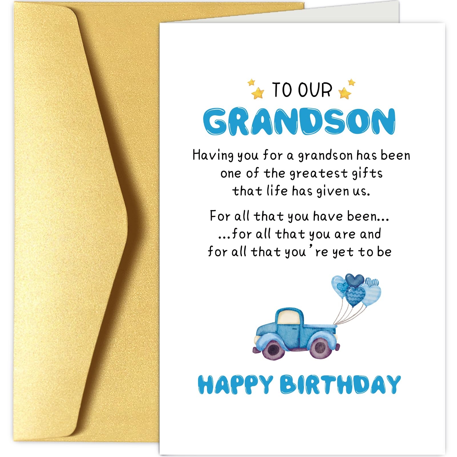 Amazon Grandson Birthday Card Happy Birthday Card For