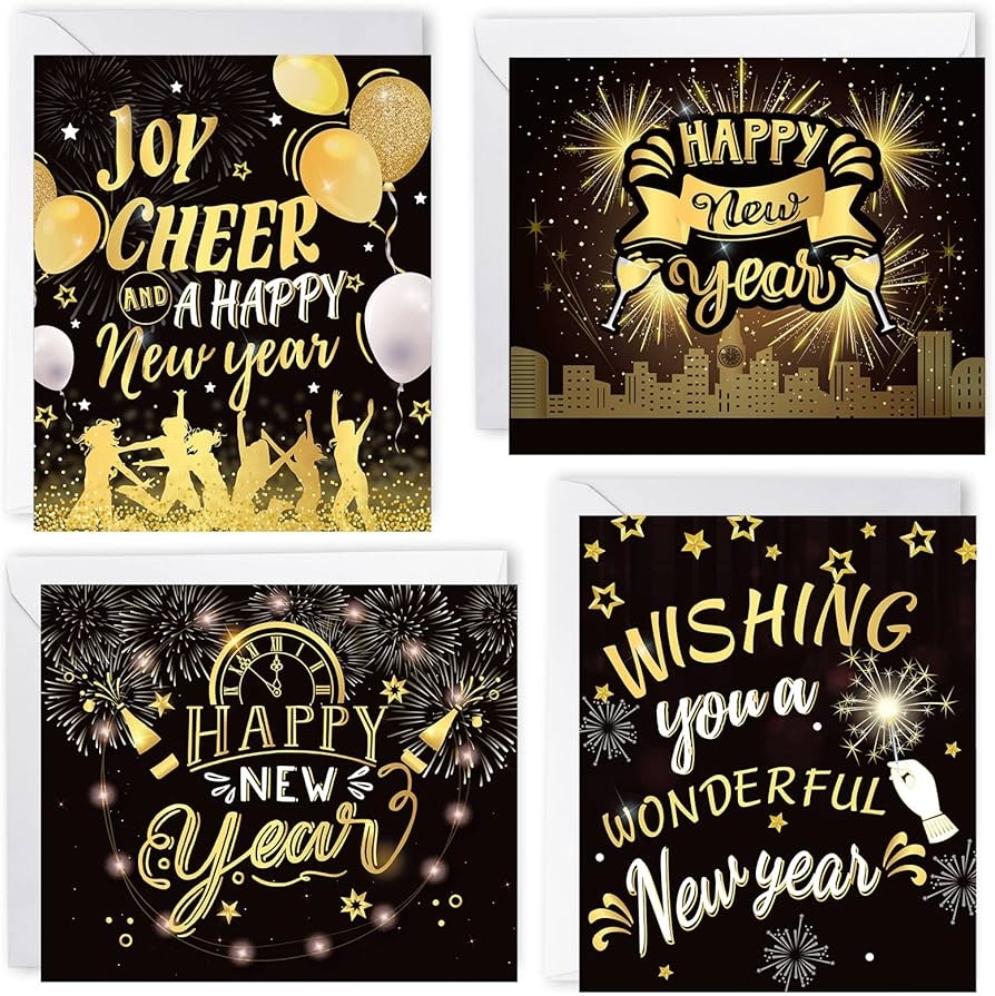 Amazon HOWAF 24 Pack Happy New Year Cards 2025 New Year Amazon HOWAF 24 Pack Happy New Year Cards 2025 New Year