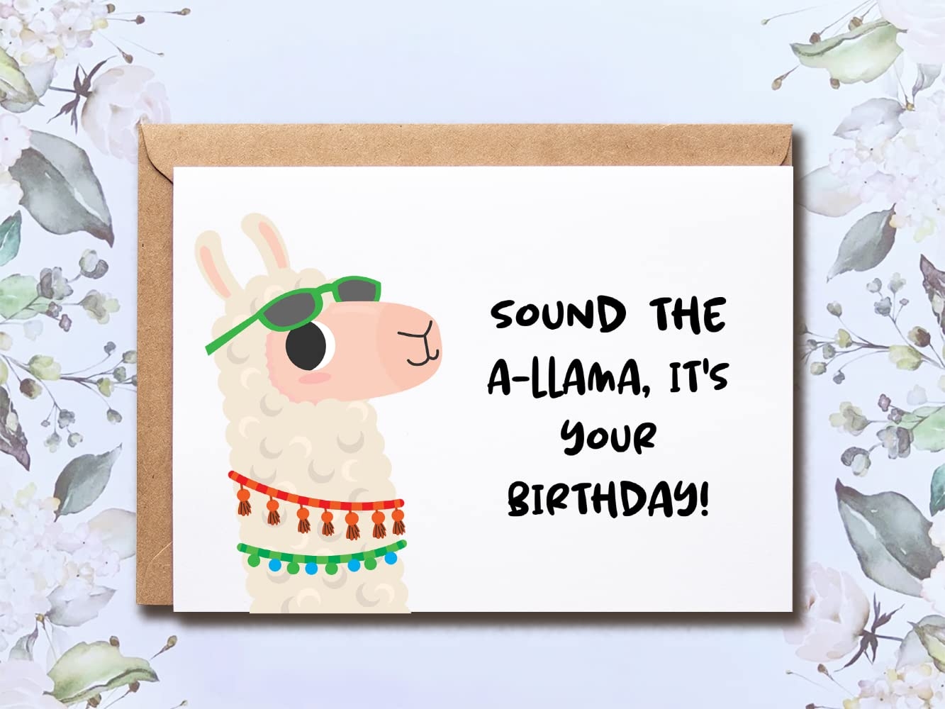Amazon NTVShop Sound The A Llama It s Your Birthday Funny Pun Birthday Card Greeting Card Printable Birthday Card Funny Funny Birthday Card Office Products
