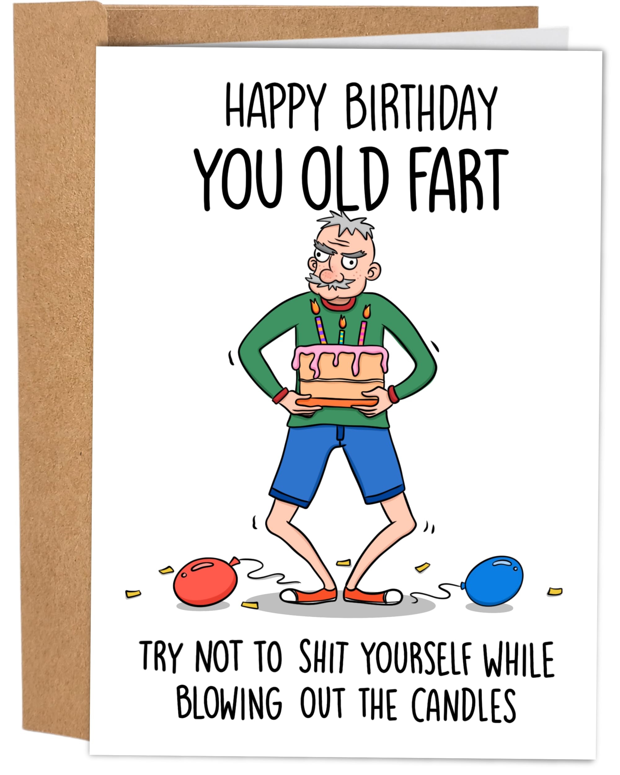 Amazon Sleazy Greetings Funny Happy Birthday Card For Men With Matching Envelope 5 X 7 Inch Happy Birthday You Old Fart Card Office Products Amazon Sleazy Greetings Funny Happy Birthday Card For Men With Matching Envelope 5 X 7 Inch Happy Birthday You Old Fart Card Office Products