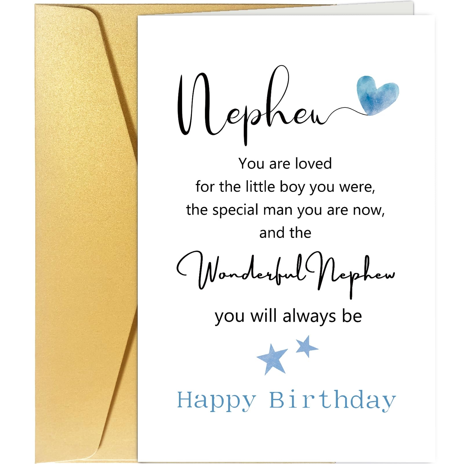 Amazon Spercy Nephew Birthday Card Happy Birthday Card Gift For Nephew 16th 18th 21st 30th Birthday Card From Aunt Uncle Wonderful Nephew Card Office Products