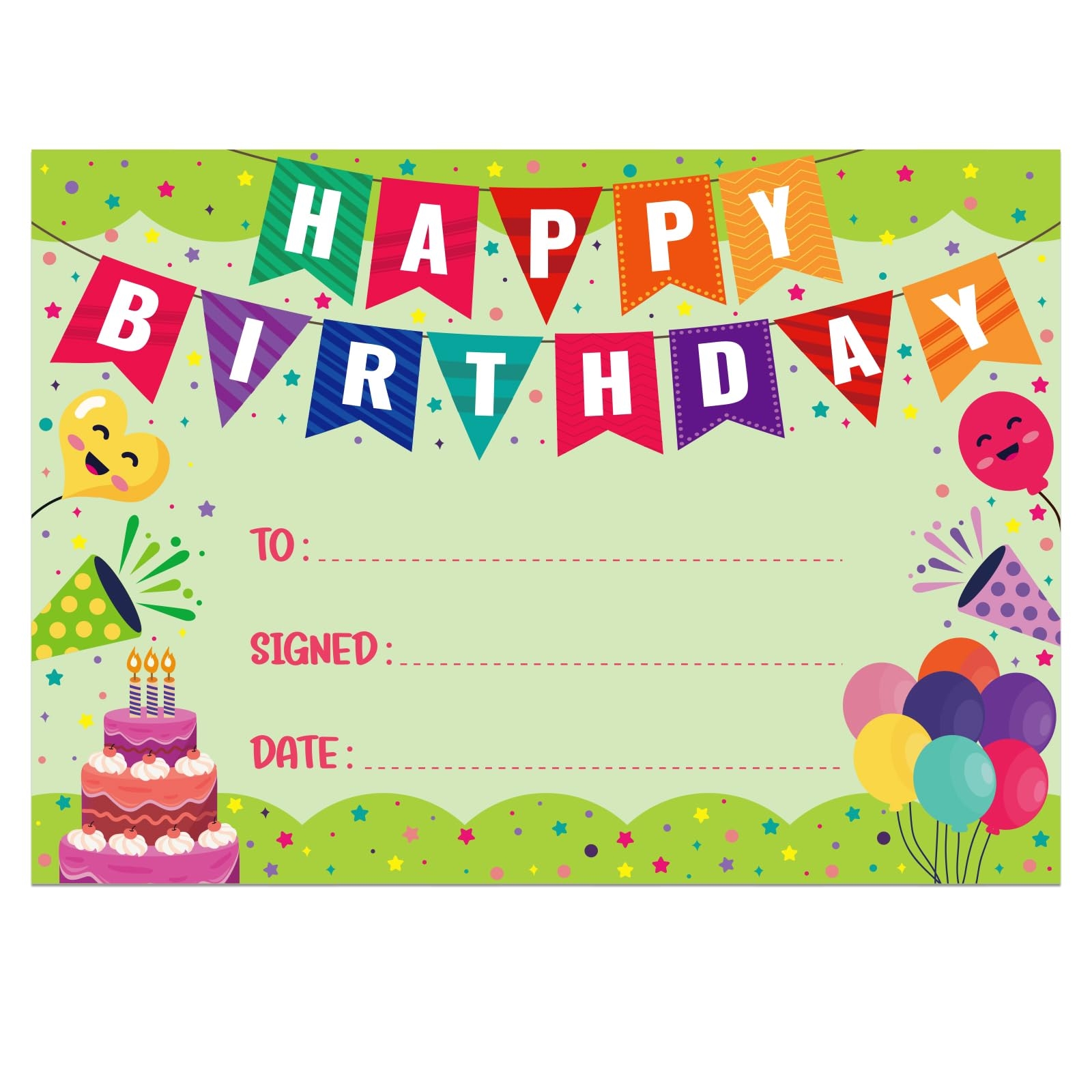 Amazon WhatSign 30PCS Happy Birthday Certificates For Students Birthday Award Certificates Gifts For Kids Classroom Birthday Certificates Student Birthday Gifts From Teacher Back To School Teacher Supplies Office Products