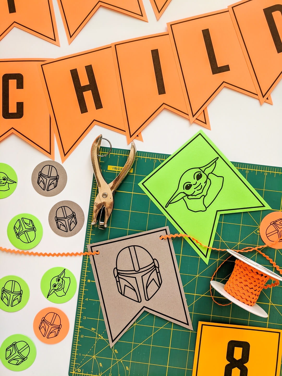 Baby Yoda Birthday Banner DIY Printable Mandalorian Party Decorations Merriment Design