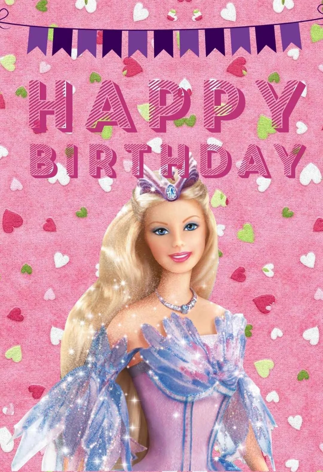Printable Barbie Birthday Card