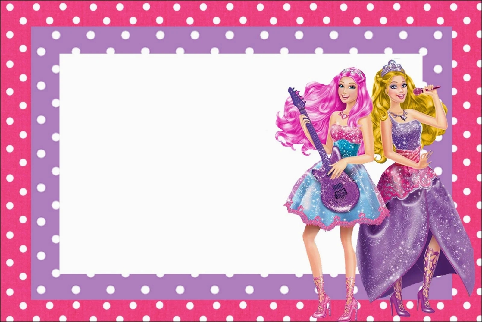 Barbie Rock Star Free Printable Invitations Oh My Fiesta In 