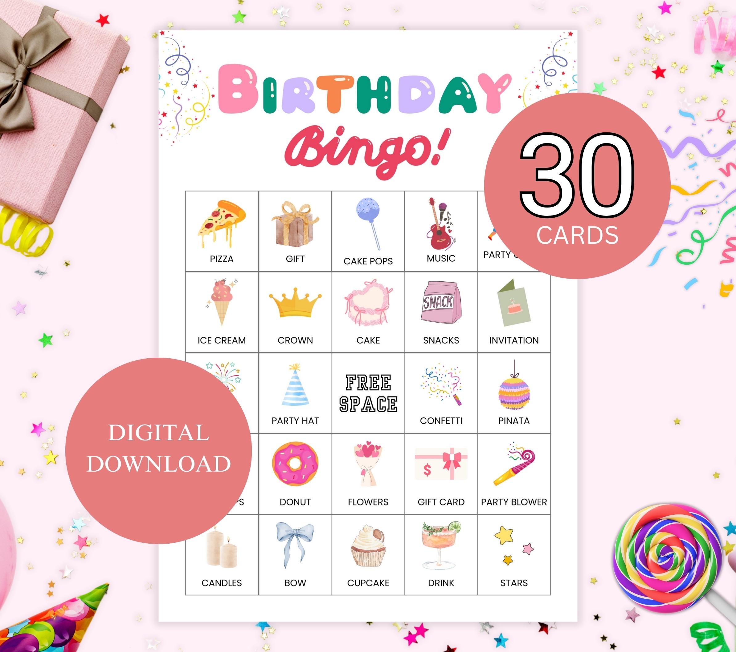 free printable birthday bingo free printable birthday bingo