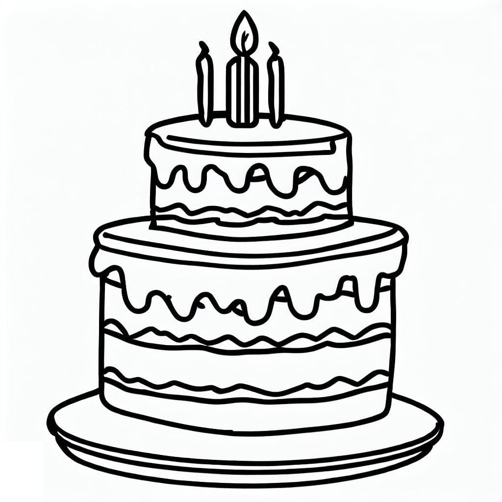 Birthday Cake Printable 40 Birthday Cake Coloring Pages Free Printable PDFs Cake Printable With Candles
