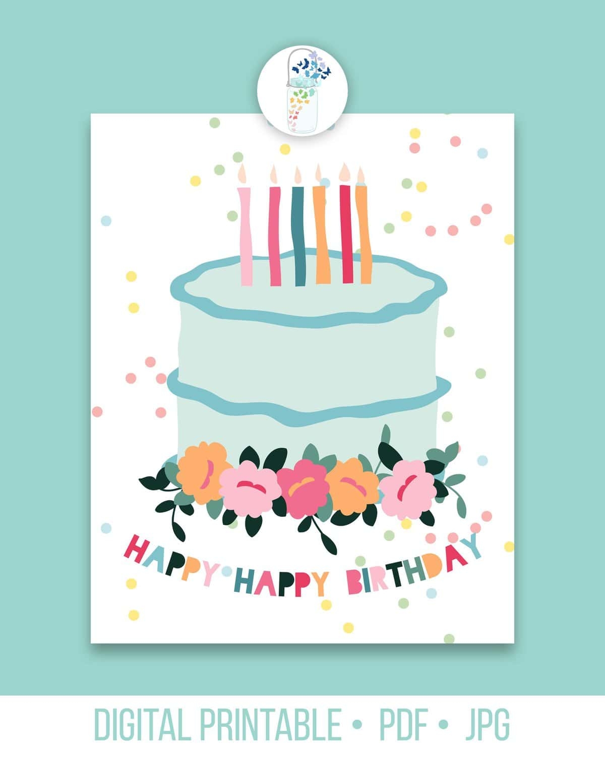Birthday Cake Printable Art