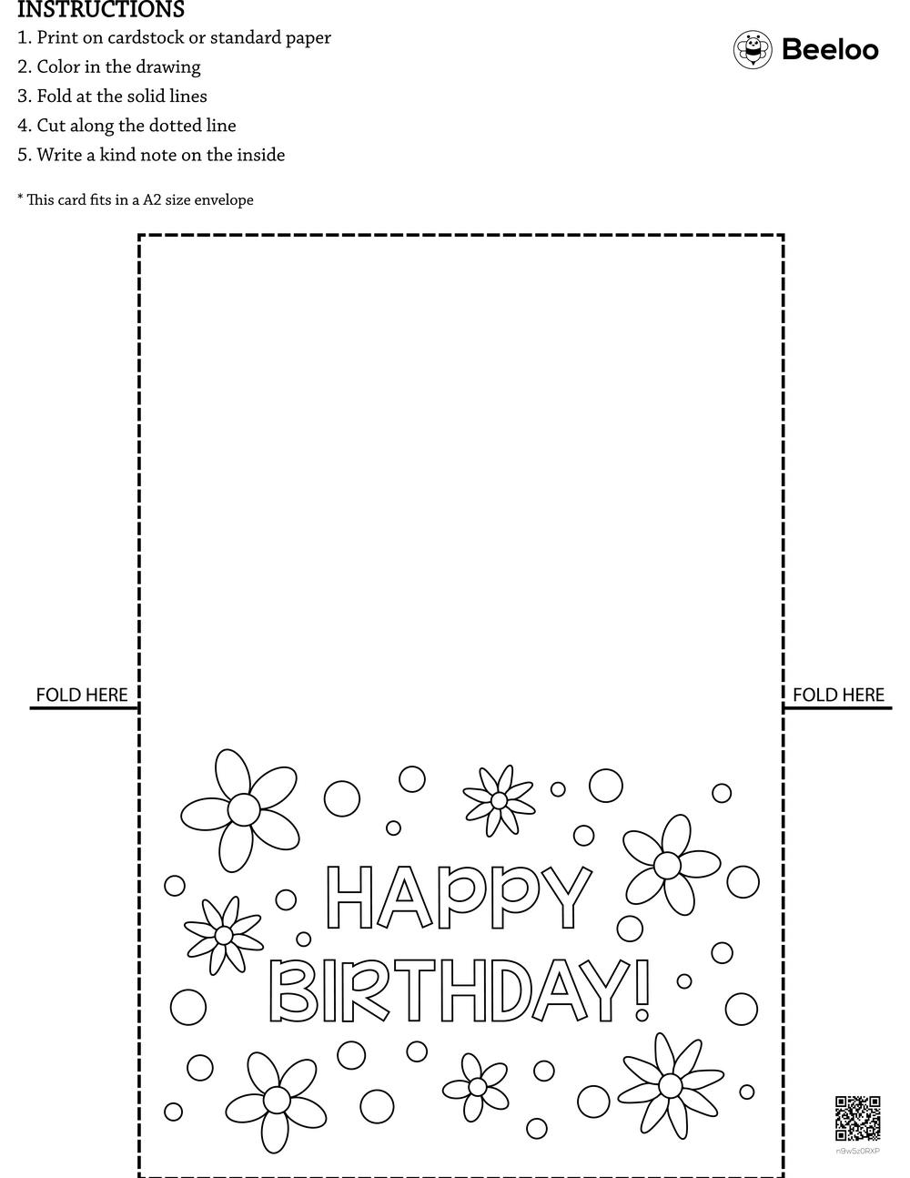 Birthday Card Beeloo Printable Crafts And Activities For Kids