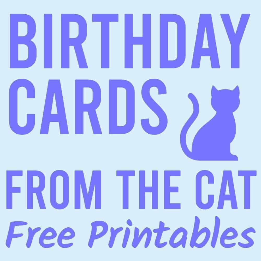 printable birthday cards with cats