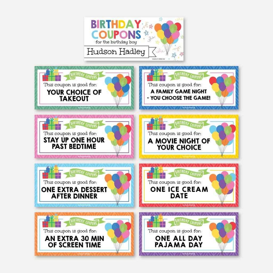 Birthday Coupon Printables