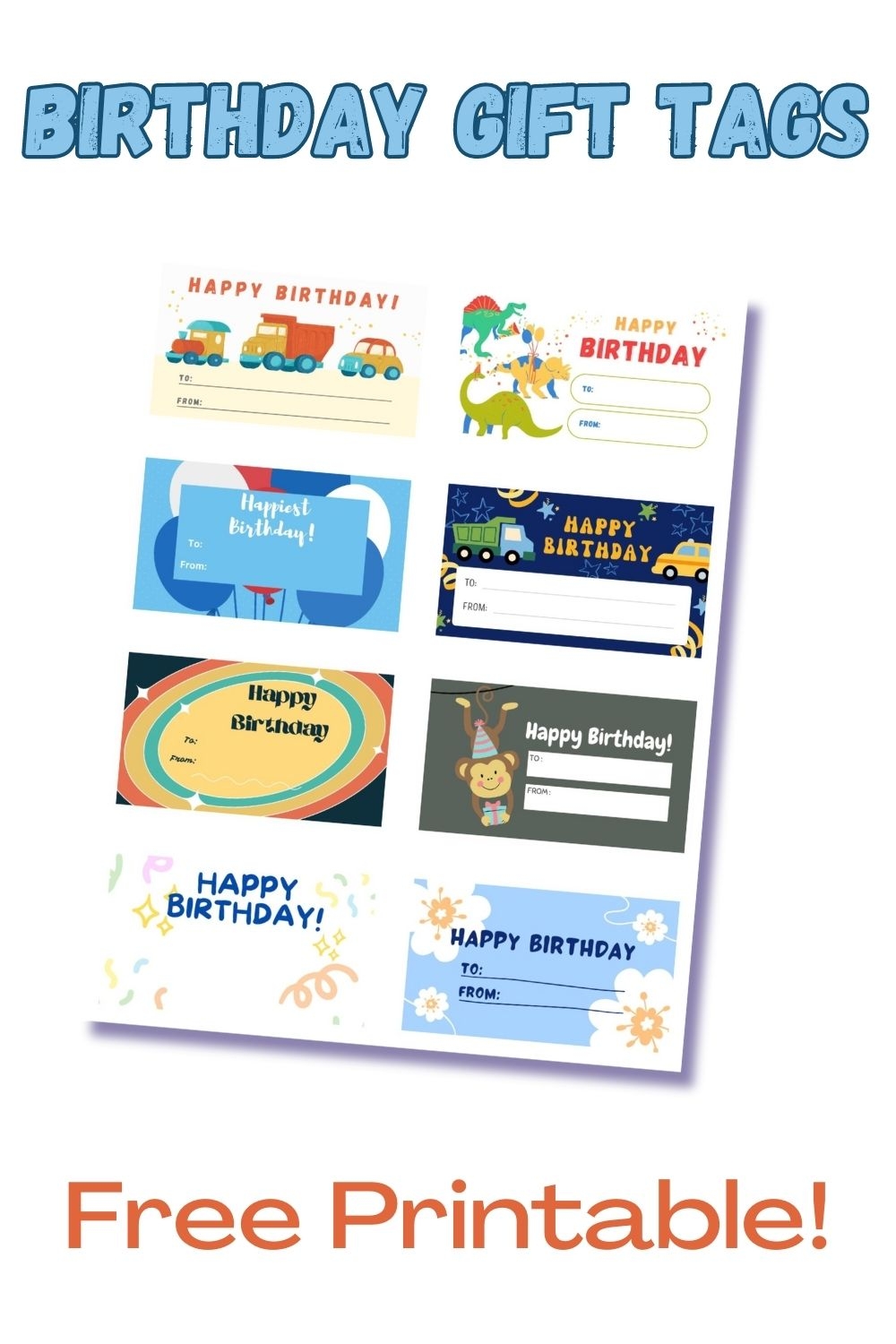 Birthday Gift Tag Printable Mom Vs The Boys