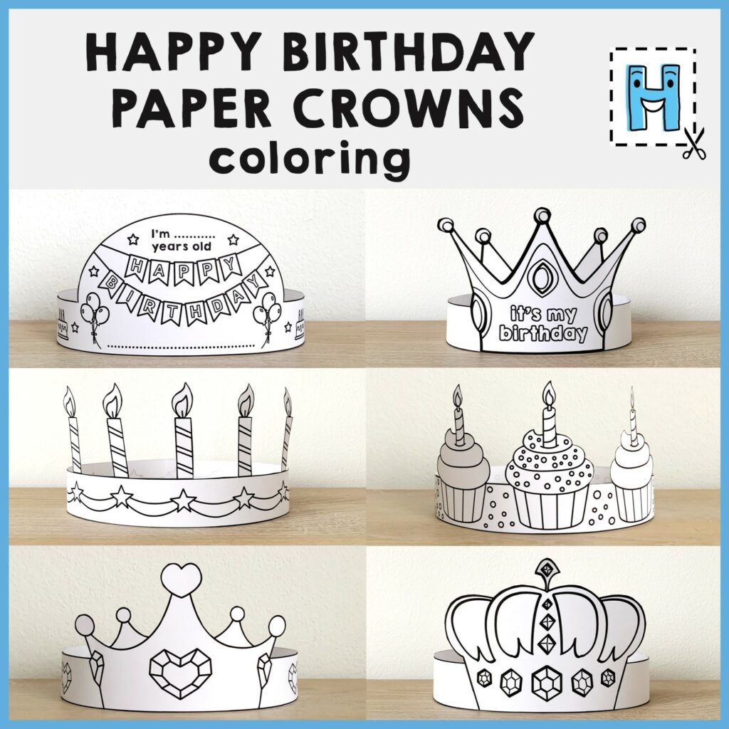 happy birthday hat printable