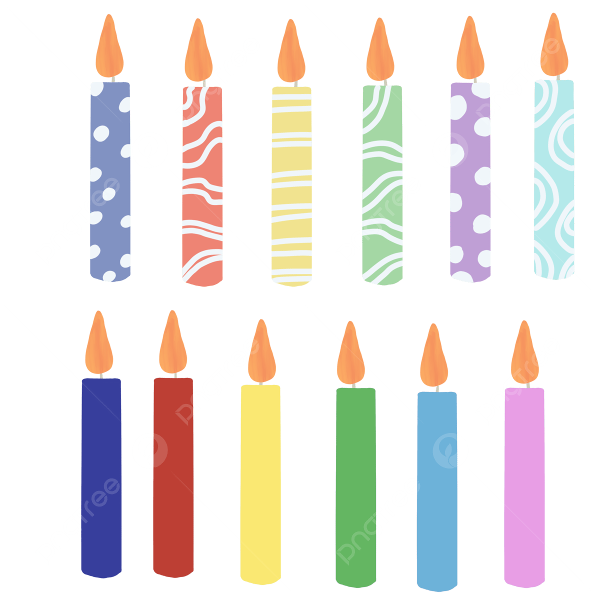 Birthday Psd Clipart Transparent Background Colorful Candle For 