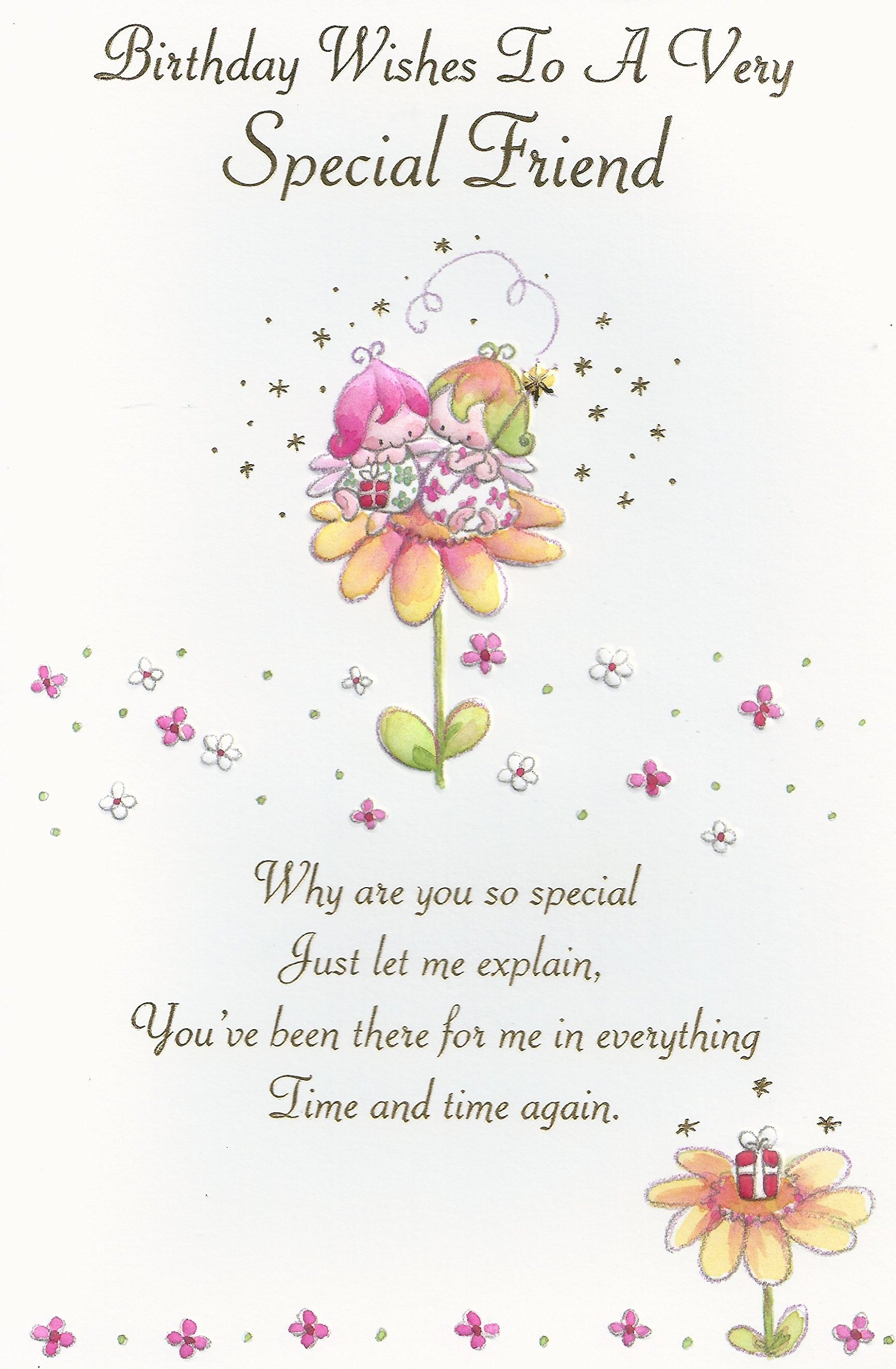 Birthday Wishes To A Special Friend Good Quality Card With A Lovely Verse Amazon de Stationery U0026 Office Supplies