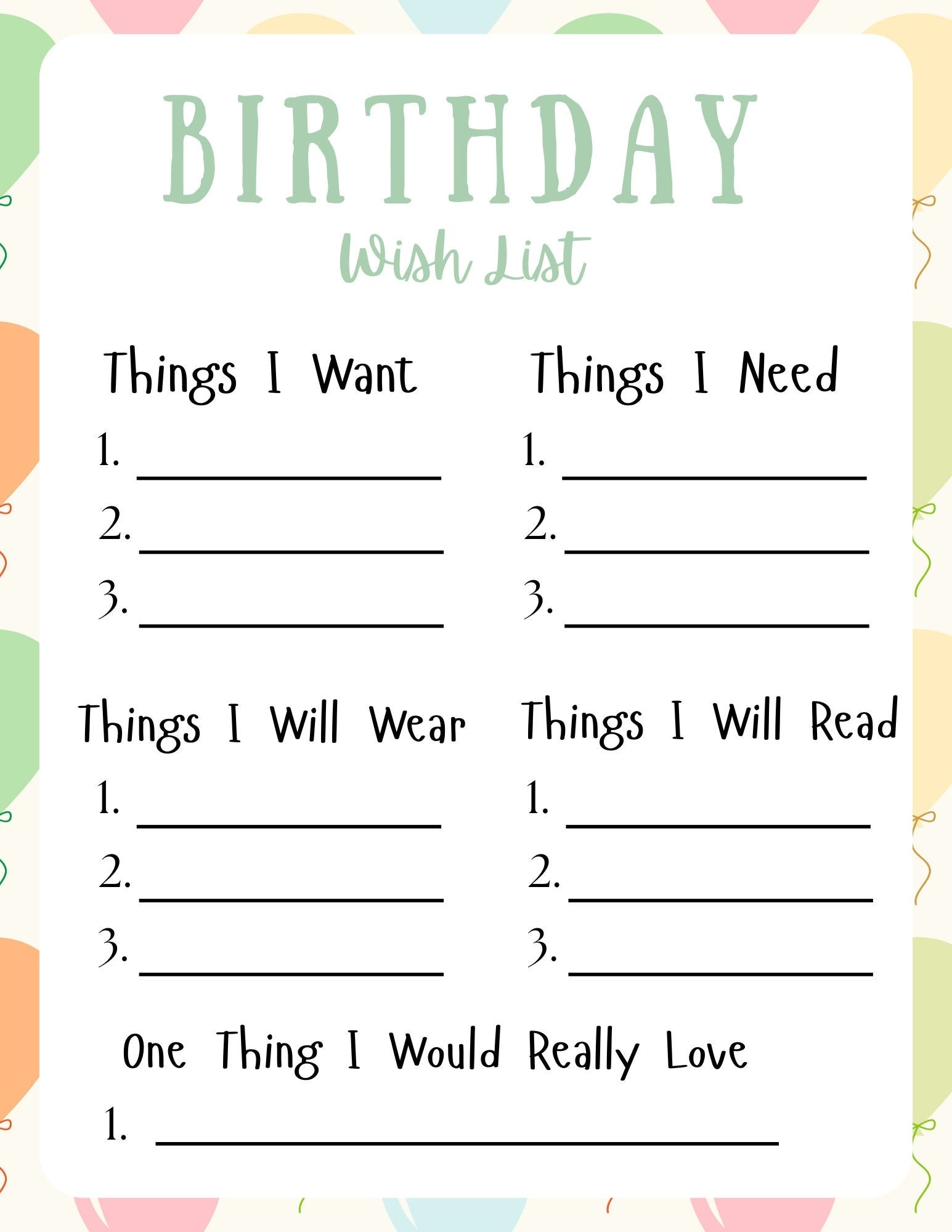Birthday Wishlist Template 4 Different Templates To Make Your Own Birthday Wishlist Birthday Wishlist Template 4 Different Templates To Make Your Own Birthday Wishlist
