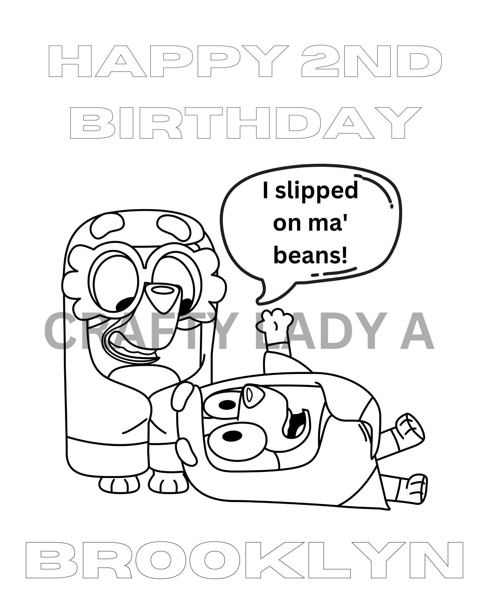 Bluey Birthday Party Favors Bluey Personalized Coloring Pages Bluey Party Favors Bluey Kid Favors Bluey Kid Coloring Pages Etsy