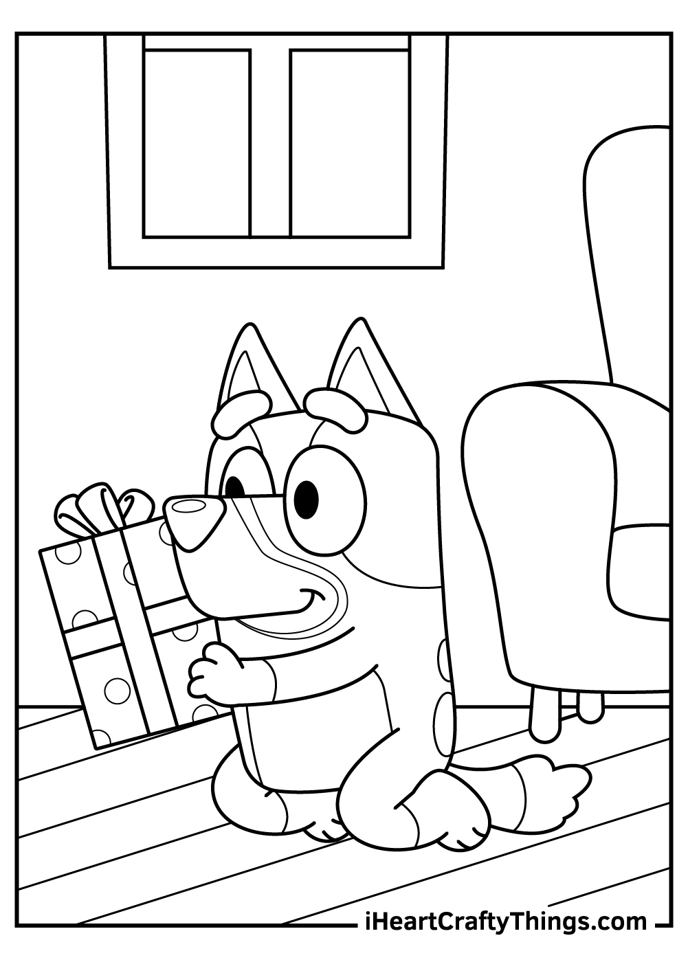 bluey birthday coloring page printable