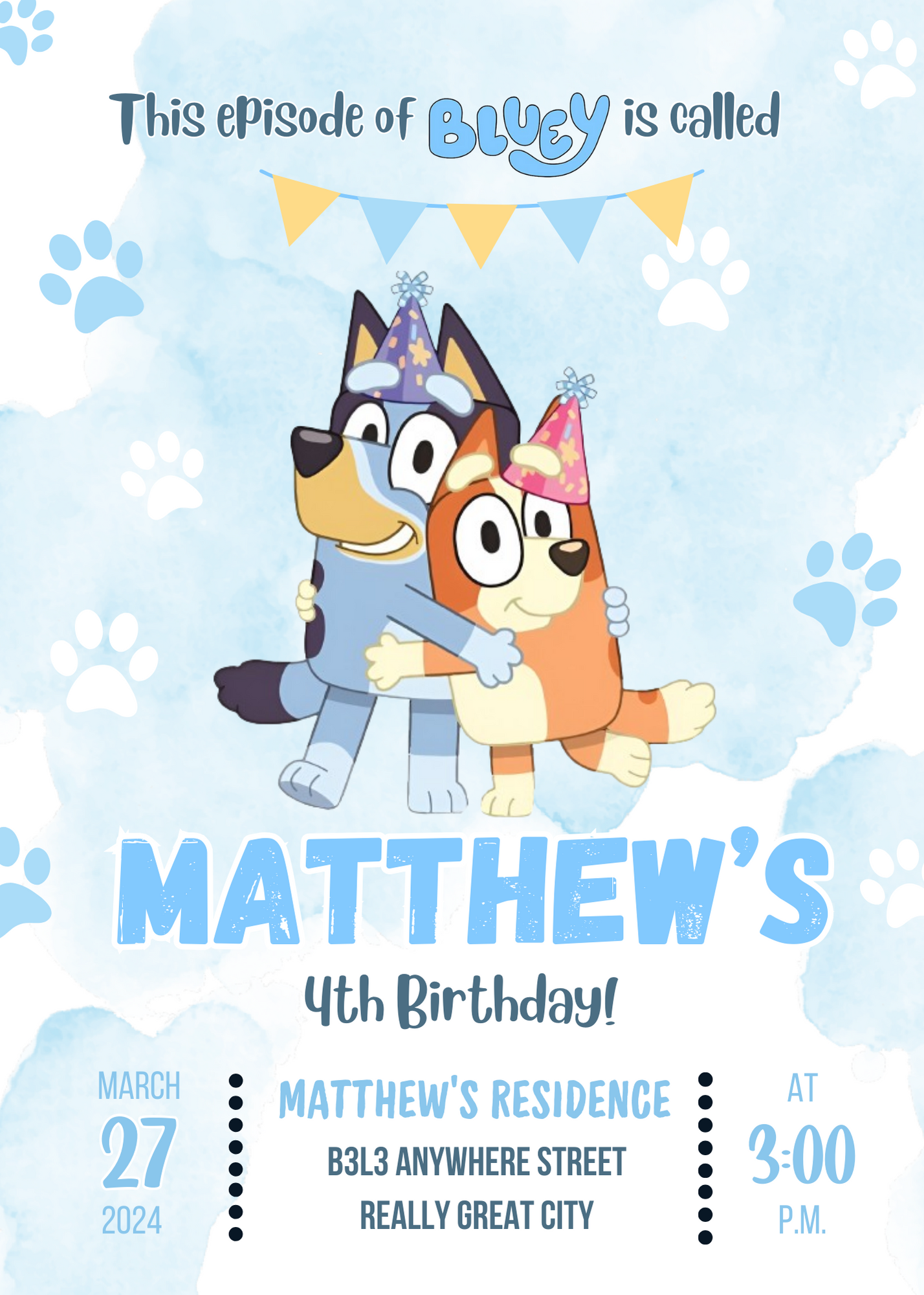 free printable template printable bluey birthday invitation free printable template printable bluey birthday invitation