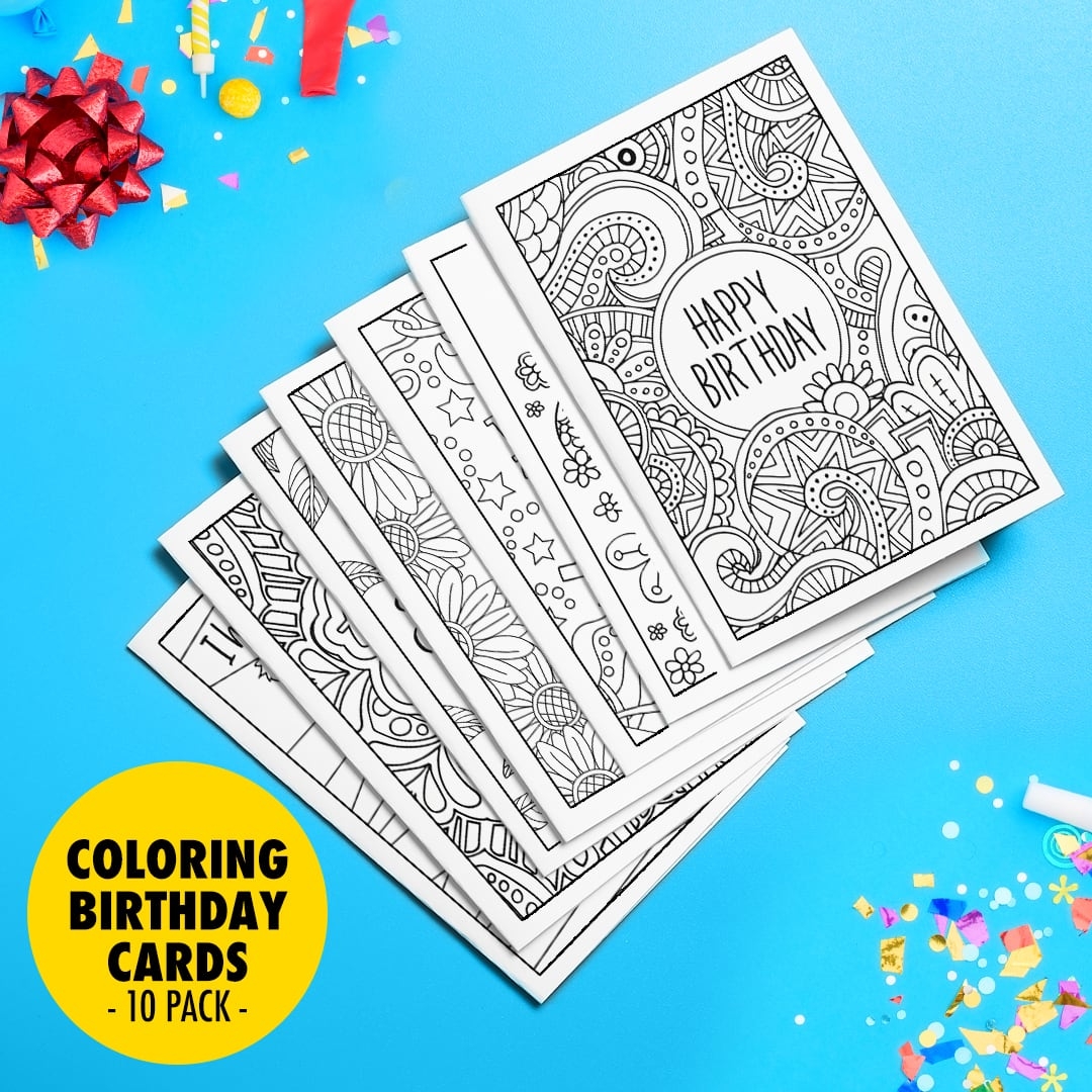 color birthday cards printable