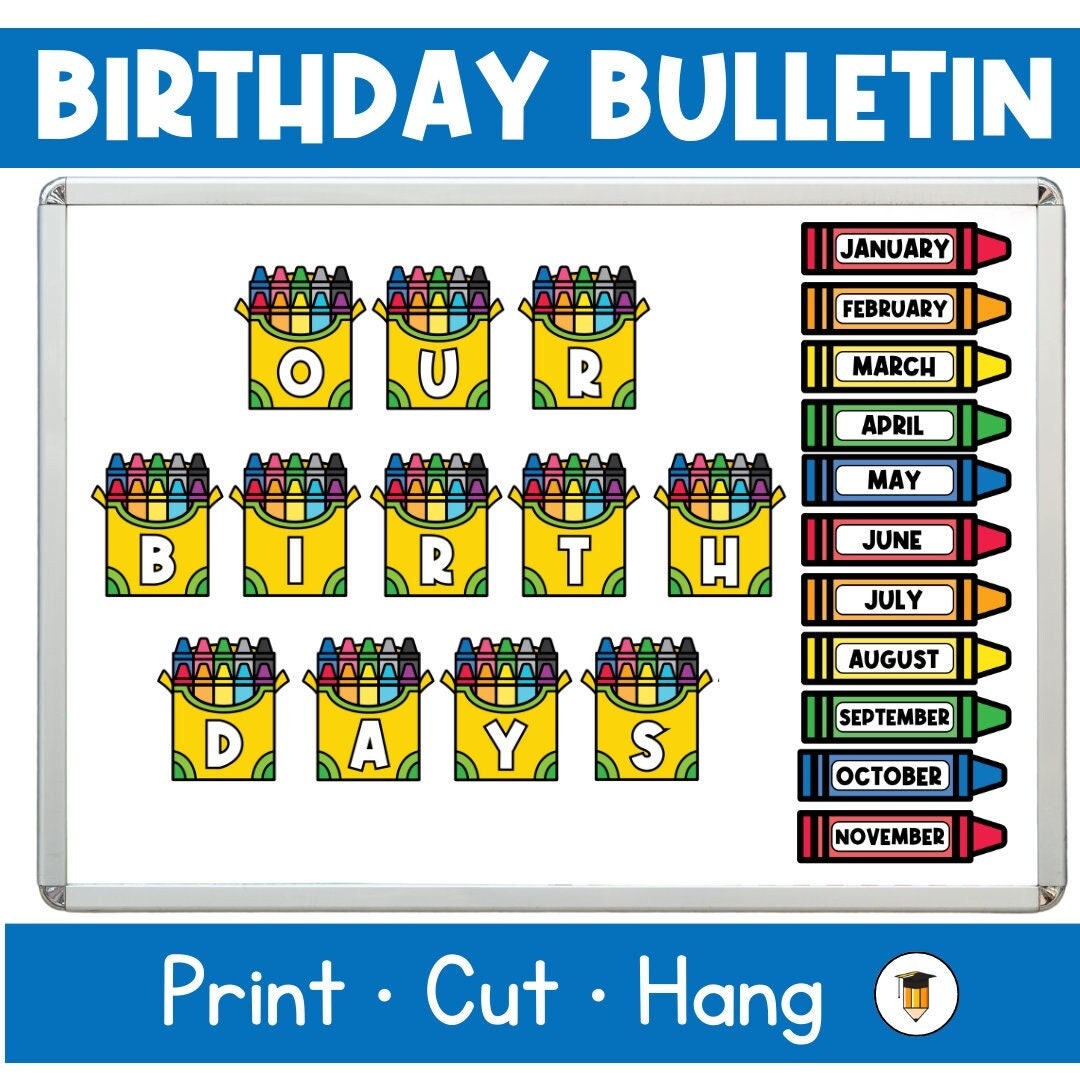 CRAYON BIRTHDAY BULLETIN Class Birthdays Birthday Display Birthday Banner Kindergarten Printables Printable Back To School Banner Etsy CRAYON BIRTHDAY BULLETIN Class Birthdays Birthday Display Birthday Banner Kindergarten Printables Printable Back To School Banner Etsy
