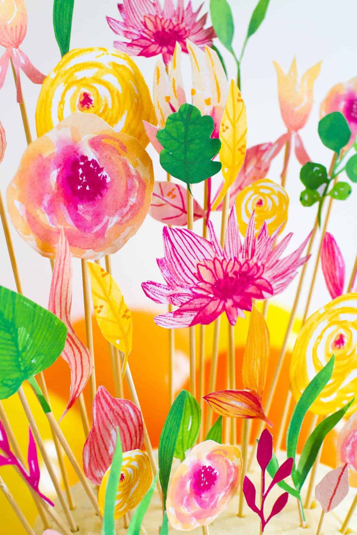 DIY FLORAL CAKE TOPPER PRINTABLE FOR BIRTHDAYS MOTHERS DAY WEDDINGS Bespoke Bride Wedding Blog