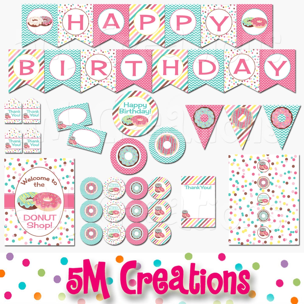 Donut Shop Birthday Party Printable Decorations Instant Download 5M Creations Blog Donut Shop Birthday Party Printable Decorations Instant Download 5M Creations Blog