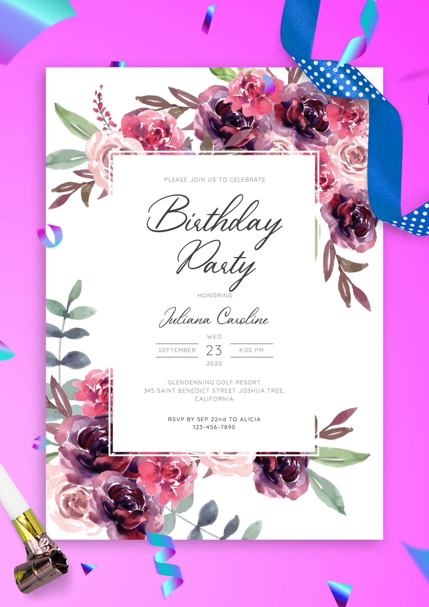 birthday invitation printable birthday invitation printable