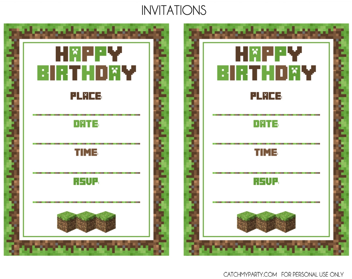 Download These Awesome FREE Minecraft Party Printables Catch My Party Download These Awesome FREE Minecraft Party Printables Catch My Party